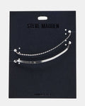 HERRINGBONE CHAIN ANKLET SET SILVER