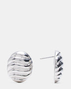 BOUCLES D'OREILLES À CLOUS CIRCULAIRES RAINURÉES EN ARGENT