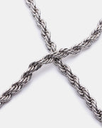 CHEVILLÈRE CHAÎNE CORDE EN ARGENT