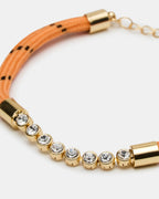 CHEVILLÈRE EN CORDE PAVÉ ORANGE