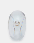 BAGUE JELLY OVALE BLEUE