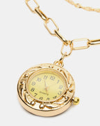 COLLIER PENDENTIF MONTRE DORÉ