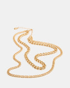 COLLIER À CHAÎNES MULTIRANGS DORÉ