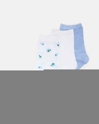 3 SPRING PACK FLOWER SOCKS WHITE MULTI