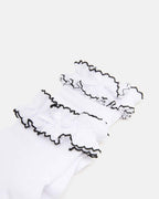 2 PACK AVA RUFFLE SOCKS WHITE