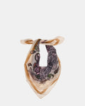 FOULARD CARRÉ FLEURI BOHÈME IVOIRE