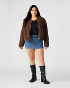 VESTE TEDDY MARRON