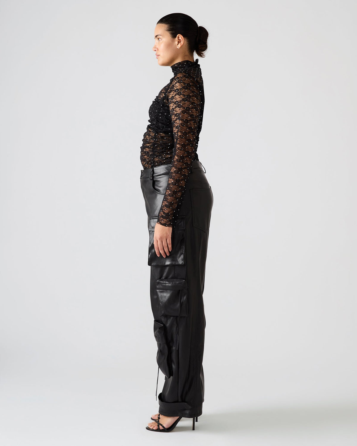 VEGAN LEATHER DUO PANT BLACK