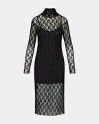 ROBE VIVIENNE EN DENTELLE À CLOUS NOIRE