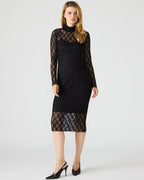 ROBE VIVIENNE EN DENTELLE À CLOUS NOIRE