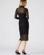 ROBE VIVIENNE EN DENTELLE À CLOUS NOIRE