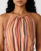 ROBE DALINA RAYÉE MULTICOLORE