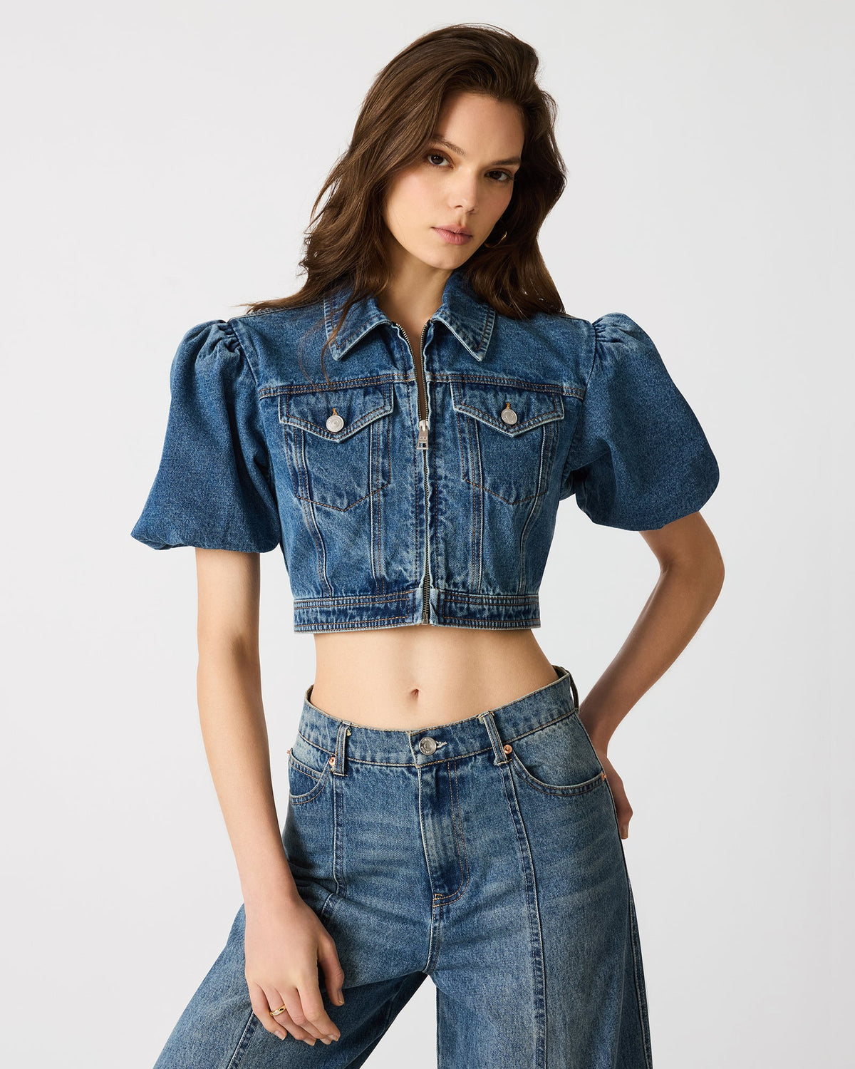 VESTE MARCY BLEU CHINÉ