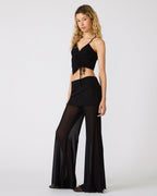 PANTALON EN MAILLE VEADA NOIR