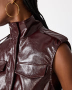GILET LUXIE FIGUE FONCÉ