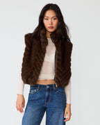 GILET LUXIE ESPRESSO FONCÉ
