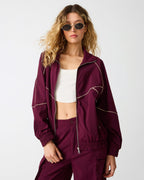 VESTE JACEY FIGUE FONCÉ