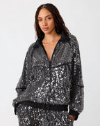 VESTE JACEY À PAILLETTES NOIRE