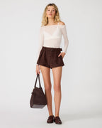 EVANDA SHORT CHOCOLAT NOIR