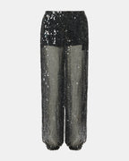 PANTALON TIFFANEE À PAILLETTES NOIR