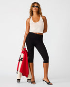 PANTACOURT EN TRICOT TERI NOIR