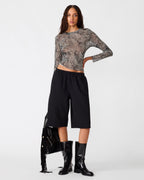 SHORT DE SPORT EN MOLLETON NOIR