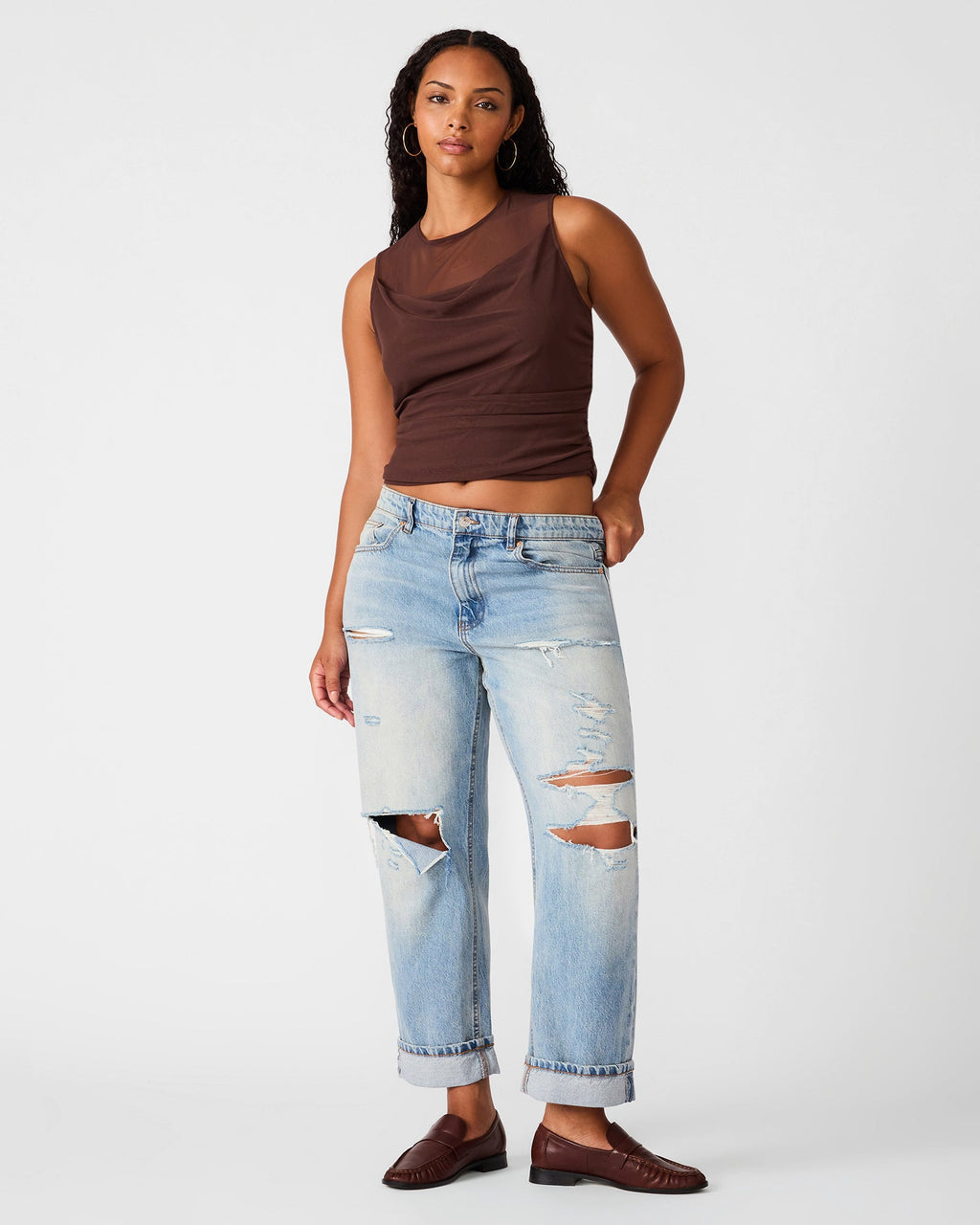 ROMAN KNIT TOP WALNUT