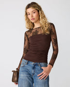 HAUT EN TRICOT REESE ESPRESSO FONCÉ
