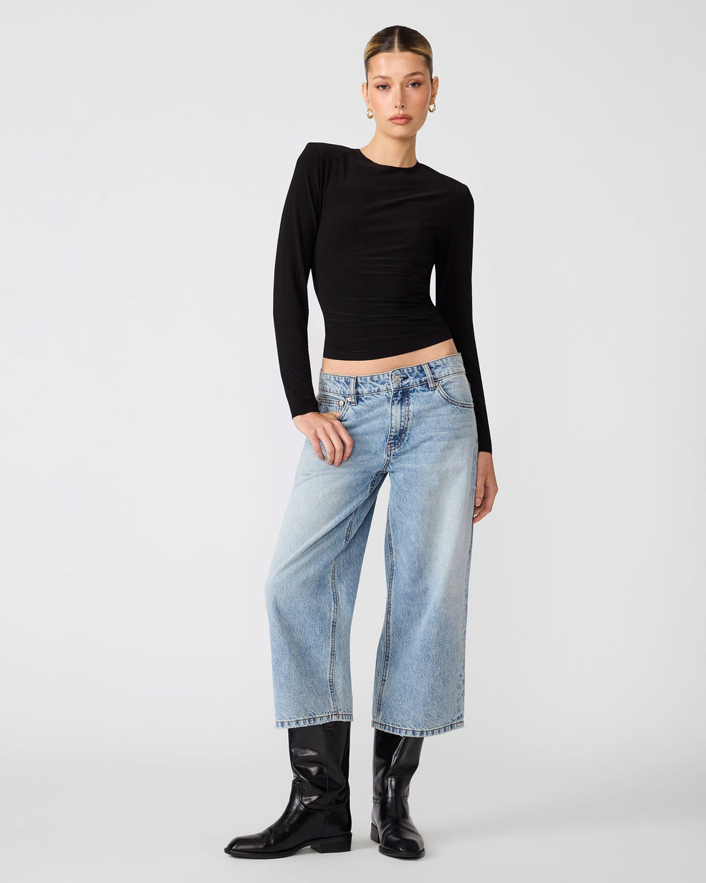 SELINE KNIT TOP BLACK