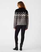 PULL MORA NOIR MULTICOLORE