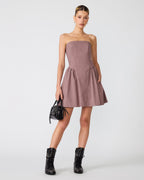 ROBE PAULINNA À CARREAUX ROSE PÂLE