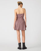 ROBE PAULINNA À CARREAUX ROSE PÂLE