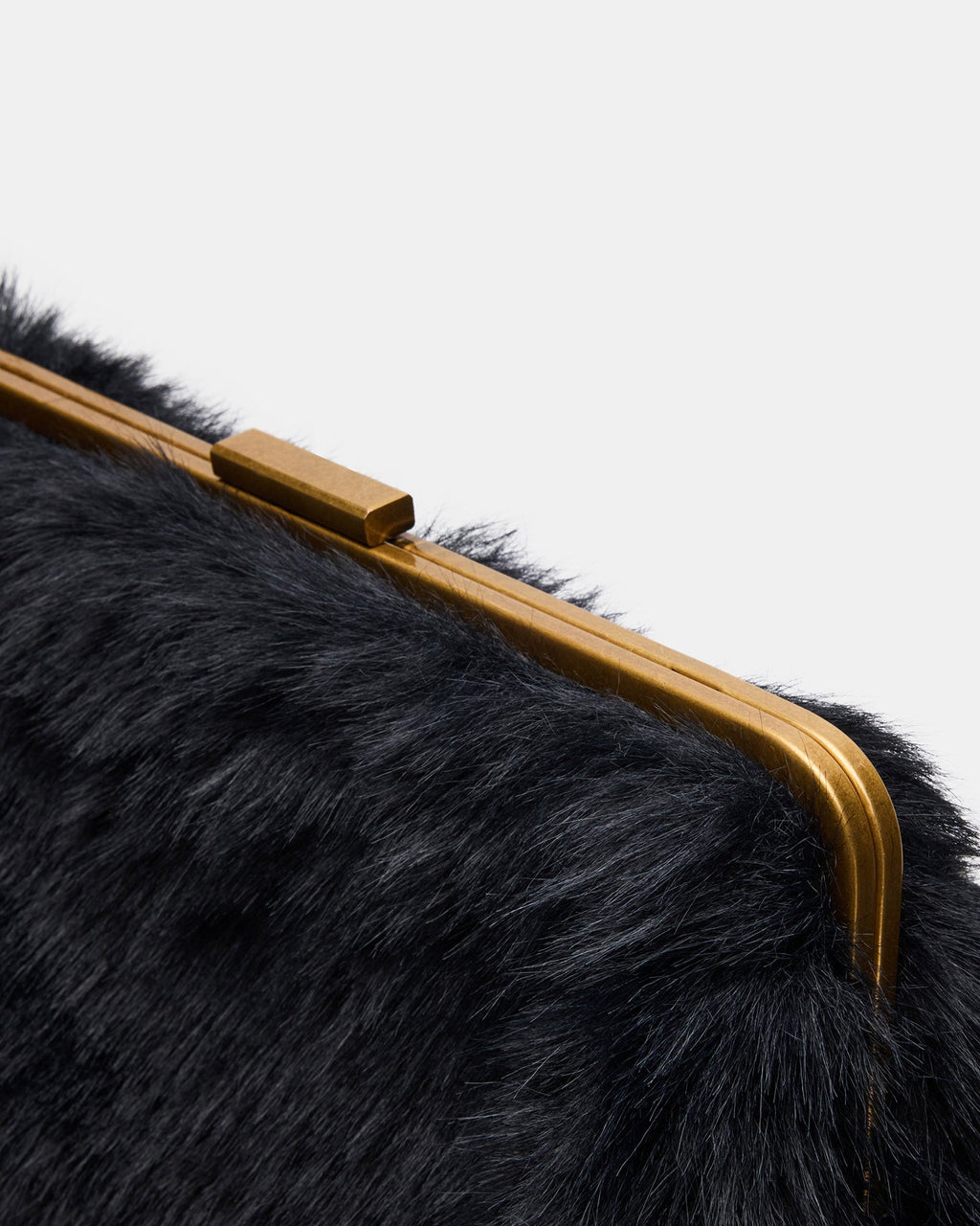 SEFINA FAUX FUR BAG BLACK