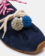BRELOQUE CHAUSSURE POMPON BLEU/MULTI