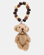 BRELOQUE DE CHAUSSURE OURS EN PELUCHE MULTICOLORE BEIGE