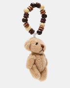 BRELOQUE DE CHAUSSURE OURS EN PELUCHE MULTICOLORE BEIGE