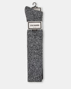 LOT DE 2 CHAUSSETTES HAUTES CHINÉES AUTOMNE NOIR