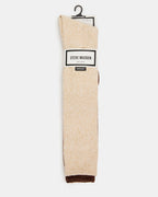 LOT DE 2 PAIRES DE CHAUSSETTES HAUTES CHINÉES AUTOMNE FAUVE