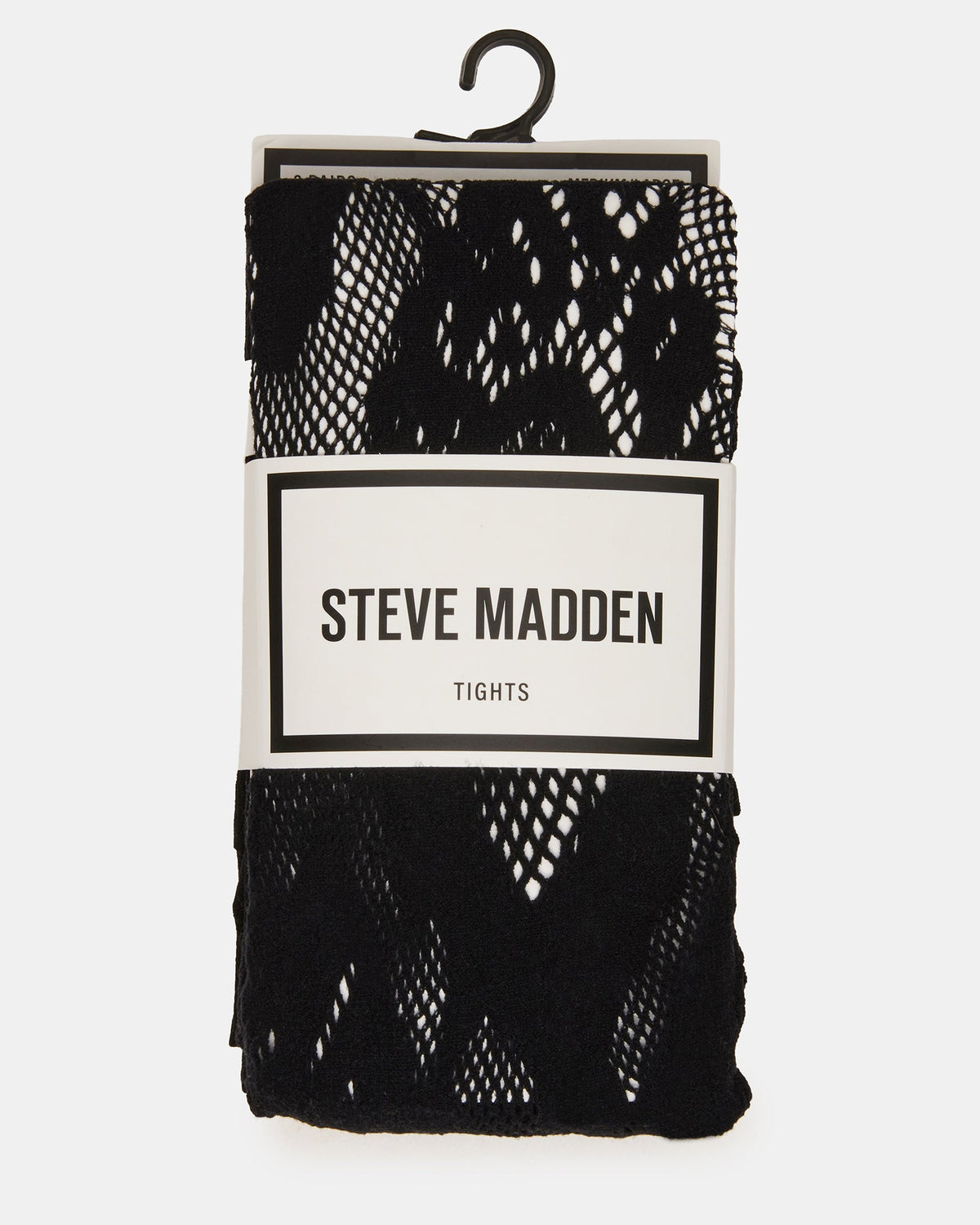 2 PACK LARGE LACE OPENWORK TIGHTS BLACK