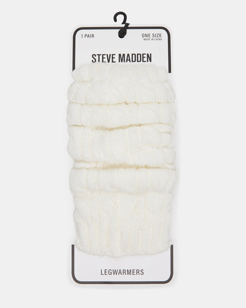 1 PACK CHUNKY CABLE LEG WARMERS IVORY