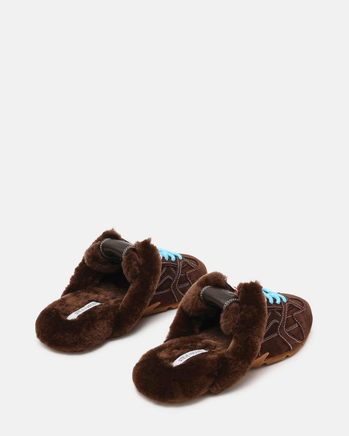 MULE AZIEL FAUSSE FOURRURE DAIM MARRON CHOCOLAT