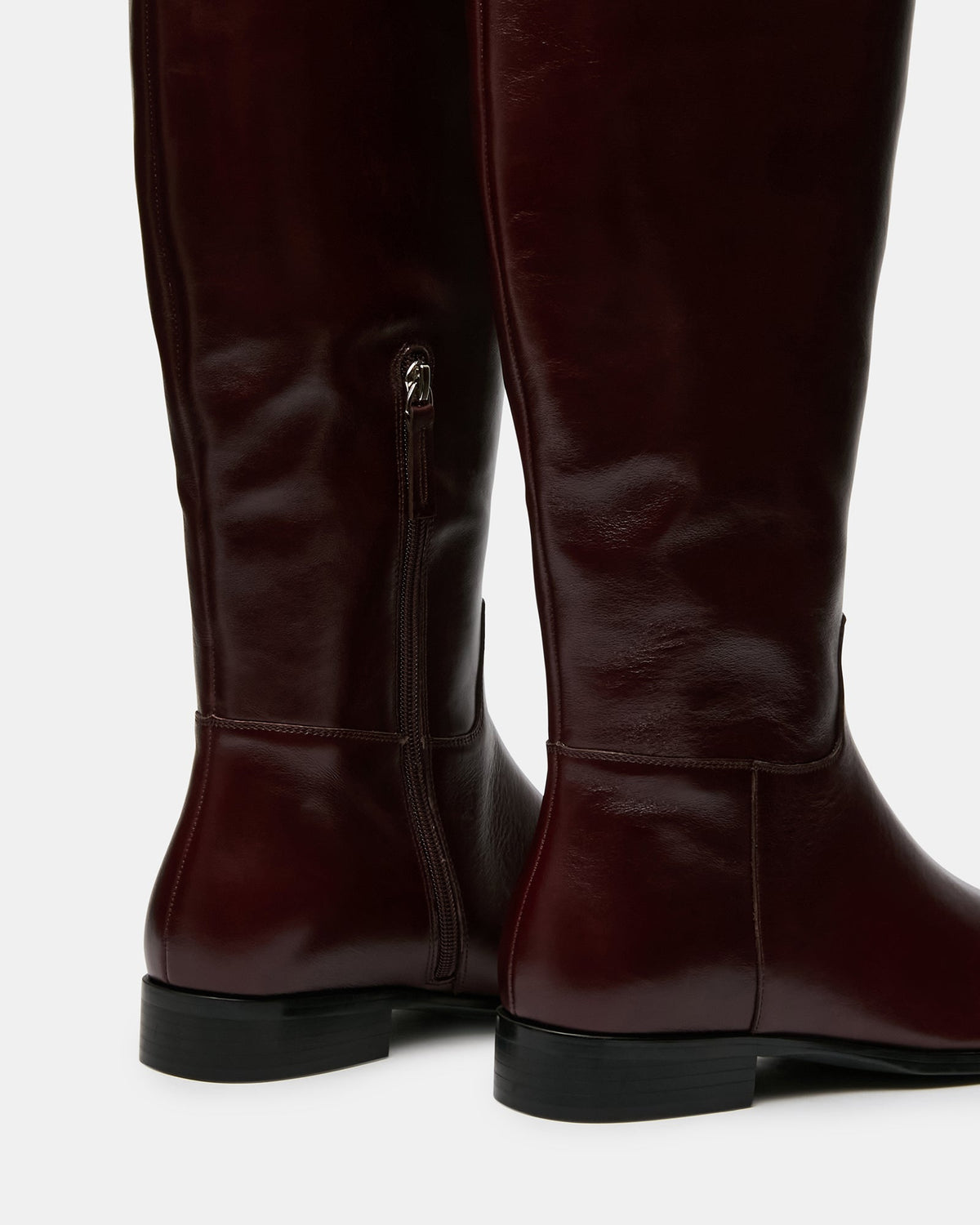 CANTER DARK CHERRY LEATHER WIDE CALF