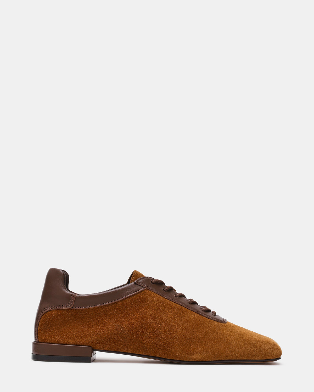 DELPHY À LACETS EN DAIM FAUVE
