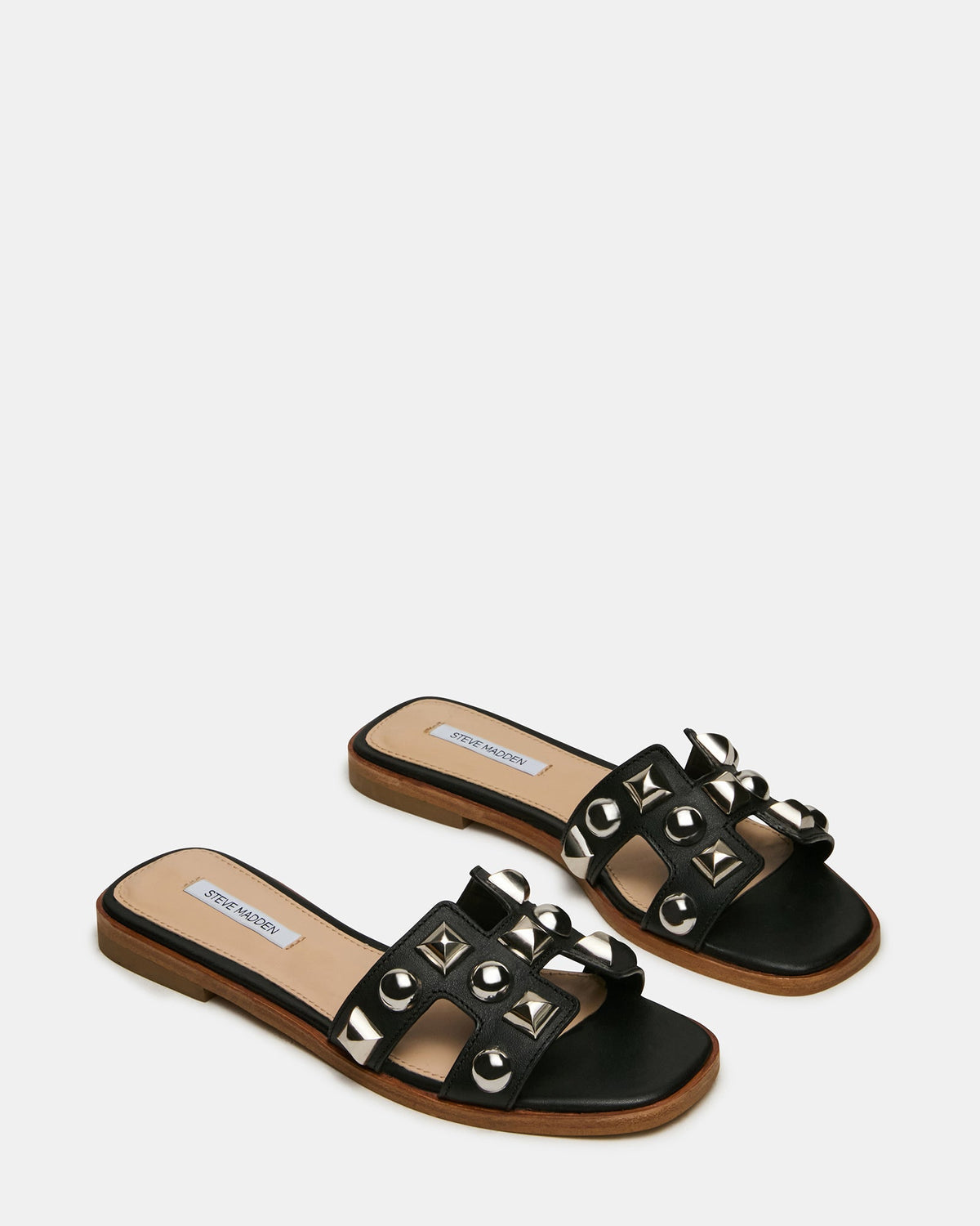 HADYN STUDS BLACK LEATHER