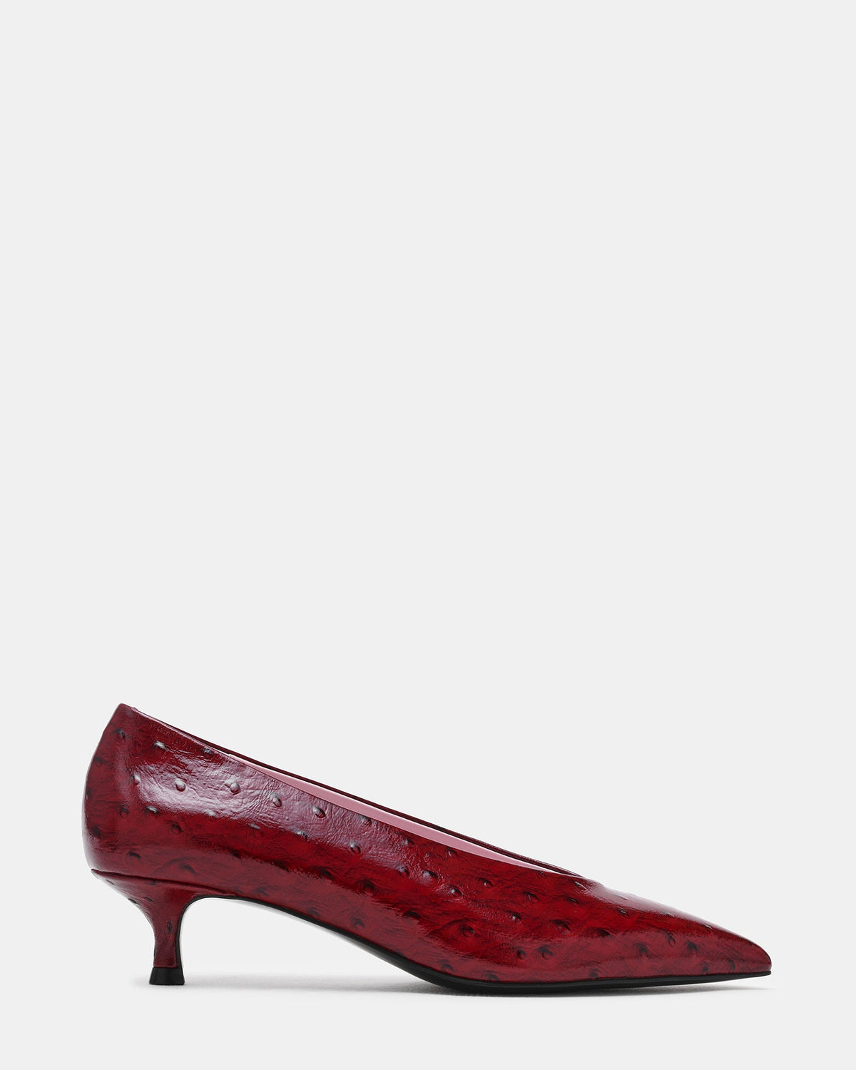 CUIR JAFFA AUTRUCHE CERISE FONCÉ