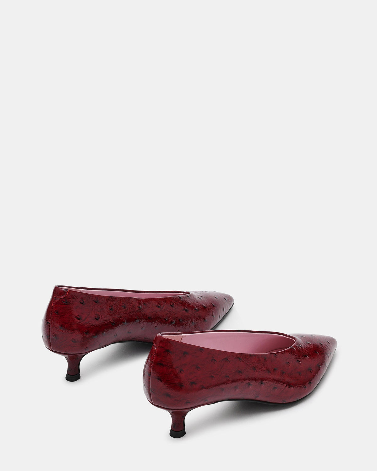 CUIR JAFFA AUTRUCHE CERISE FONCÉ