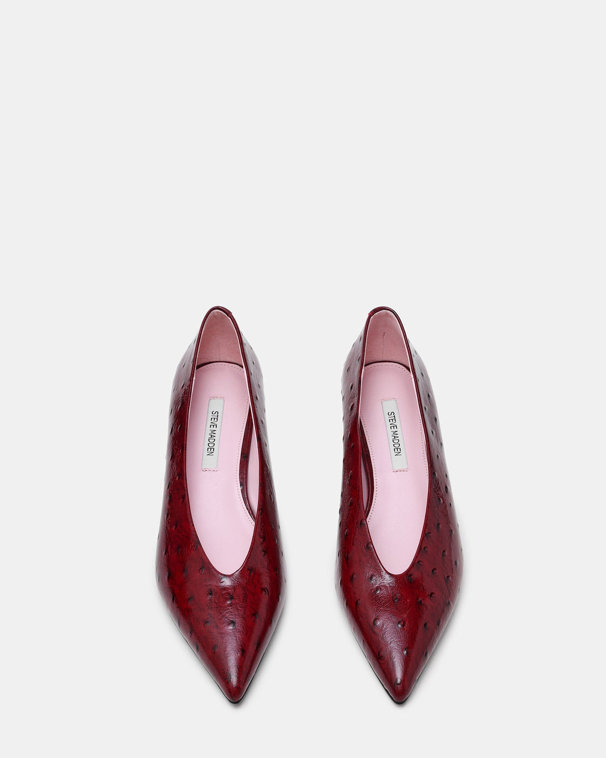 CUIR JAFFA AUTRUCHE CERISE FONCÉ