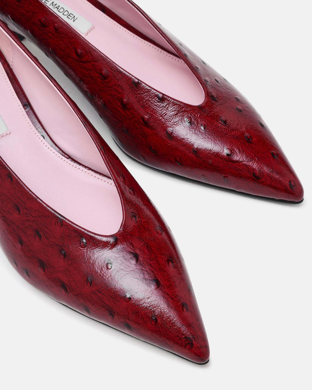 CUIR JAFFA AUTRUCHE CERISE FONCÉ