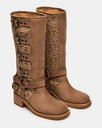 ROCKY FLORAL TAN NUBUCK