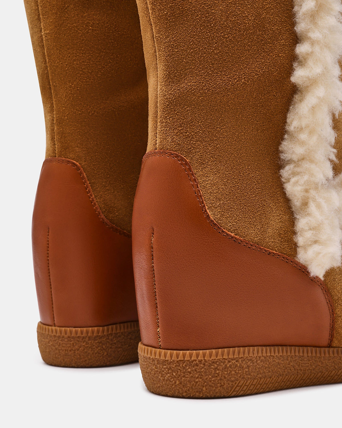 WOODSIDE FAUX FUR CHESTNUT SUEDE